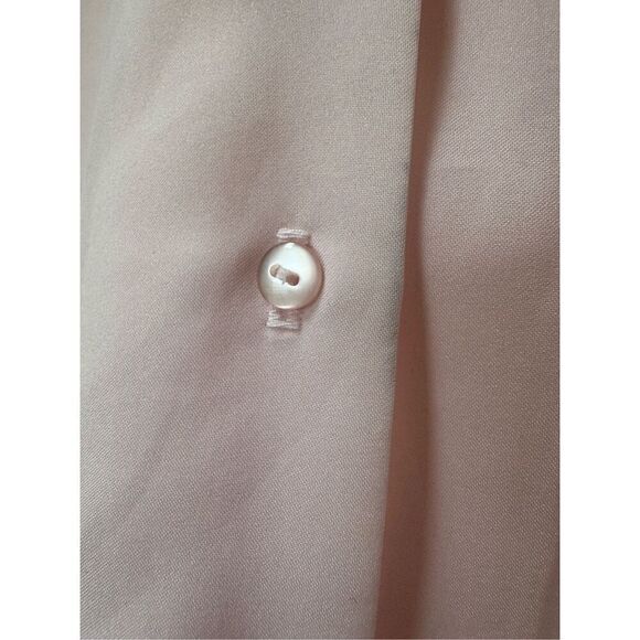 Classic Fashions women’s M vintage pastel baby pink button up blouse retro waitr - Picture 5 of 6